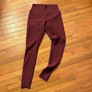 Alo Burgundy High-Waisted Leggings